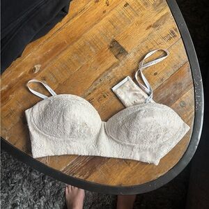 Badgley Mischka Cream Lace Bra